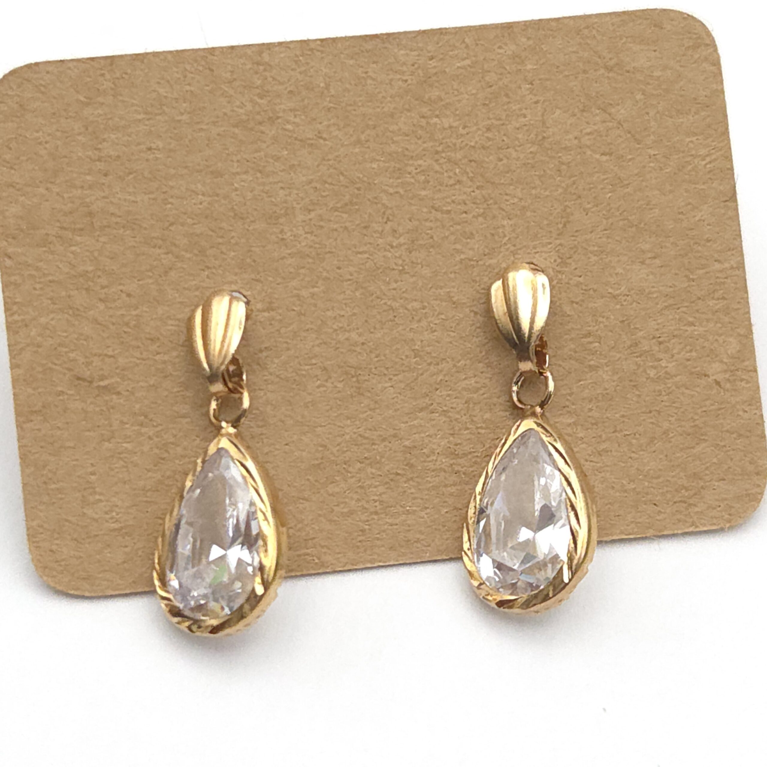 9ct Gold Drop Earrings Teardrop
