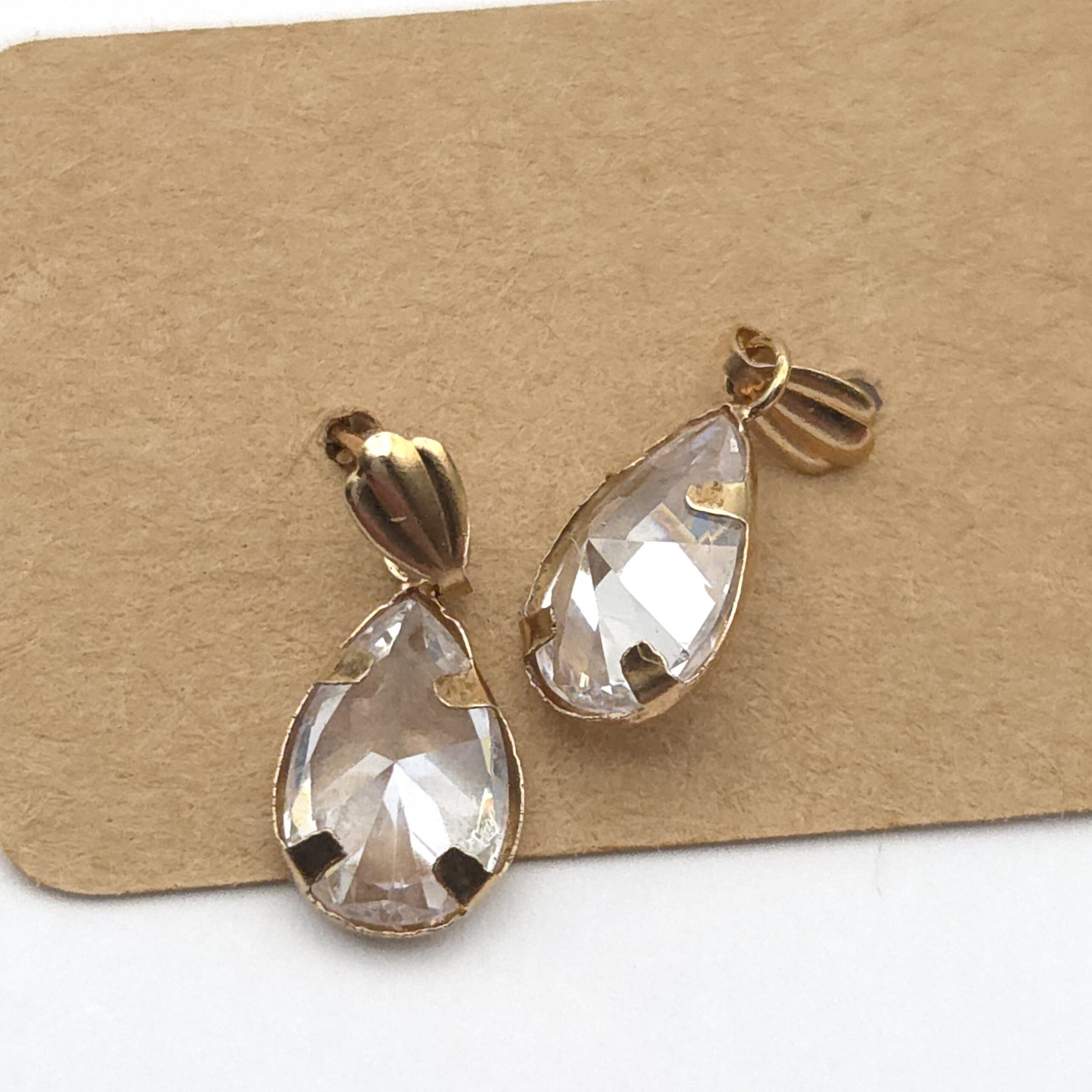 9ct Gold Drop Earrings Teardrop