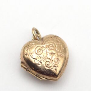 Gold Heart Locket 9ct Yellow Gold Pendant