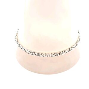 Sterling Silver Byzantine Chain Bracelet