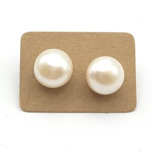 Mabe Pearl Stud Earrings 9ct Gold