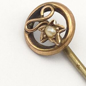Victorian Gold Pearl Stick Pin